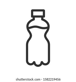 bottle of water, linear icon. Editable stroke
