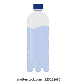 Bottle of water. Bottle of mineral water. Isolated on a white background.