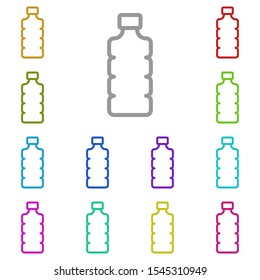 Bottle, water multi color icon. Simple thin line, outline vector of water icons for ui and ux, website or mobile application