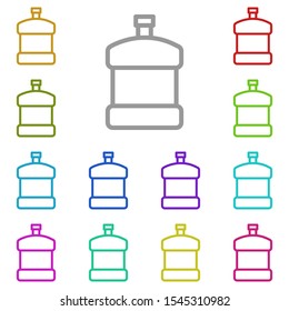 Bottle, water multi color icon. Simple thin line, outline vector of water icons for ui and ux, website or mobile application