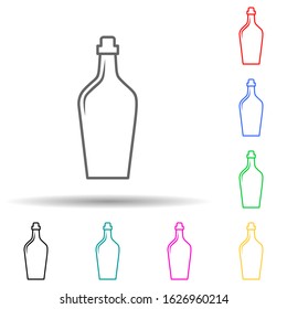bottle of water multi color style icon. Simple thin line, outline vector of bottle icons for ui and ux, website or mobile application