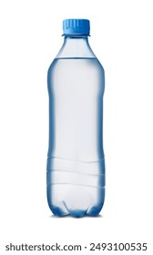 A bottle of water on a white background. Vector illustration