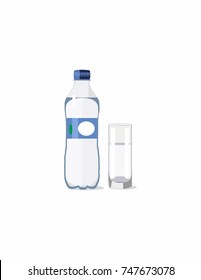 A bottle of water on a white background