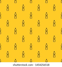 Bottle of water pattern seamless vector repeat geometric yellow for any design