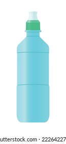 A bottle of water. Plastic, sports bottle. Vector graphics