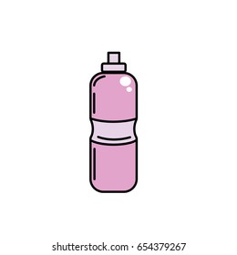 bottle of water to reshness in the gym