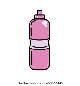 bottle of water to reshness in the gym