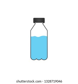 bottle of water, simple icon. vector illustration isolated on white background.