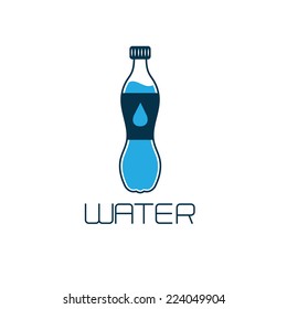 bottle of water vector design concept