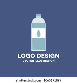 bottle of water vector icon