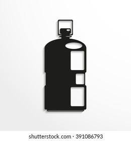 The bottle of water. Vector icon.
