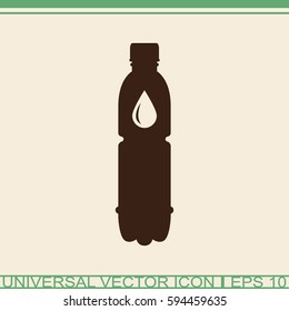 A bottle of water - vector icon.