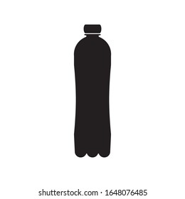 Bottle of water vector icon design silhouette. Isolated transparent background.
