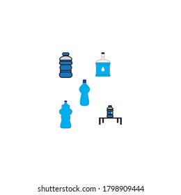 Bottle water vector icon design ilustration templat
