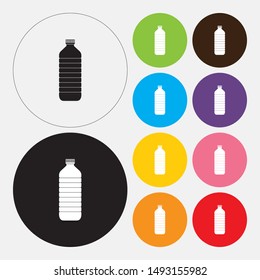 Bottle of water vector icon, flat design style