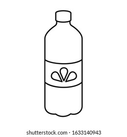 Bottle water vector icon.Outline,line vector icon isolated on white background bottle water.