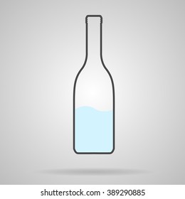 Bottle with water Vector Illustration