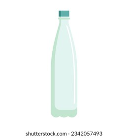 Bottle for water vector illustration. Cartoon drawing of container for liquid isolated on white background. Ecology, environment, recycling concept