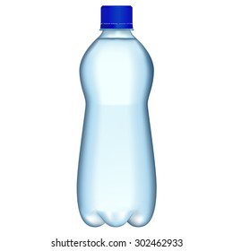 Bottle of water. Vector Illustration isolated on white background.