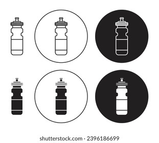 Flasche Wasser, Vektorgrafik Set. Flasche Wasser Plastikflasche Symbol geeignet für Apps und Websites UI-Designs.