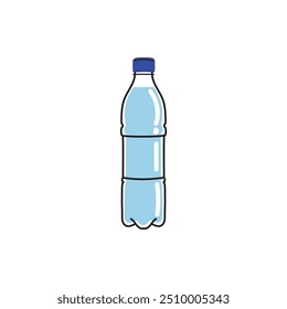 Botella de Imagen de Vector de agua, Vector de botella de plástico, Vector de ilustración de agua mineral.