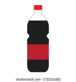 A bottle of water for your design and logo. It is easy to change the color of the roof and labels. Bottle transparent.