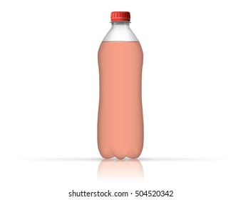 A bottle of water for your design and logo. It is easy to change the color of the roof and labels. Bottle transparent.