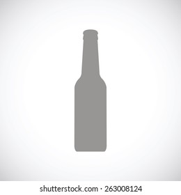 Bottle web black icon on a white background. Vector symbol