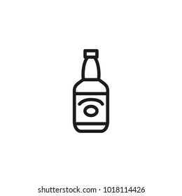 Bottle of Whiskey Line Icon