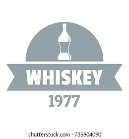 Bottle whiskey logo. Simple illustration of bottle whiskey vector logo for web