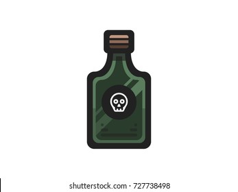 a bottle of whiskey with a skull