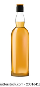 Bottle of whiskey - vector drawing