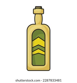 Bottle whiskey vector icon.Color vector icon isolated on white background bottle whiskey.