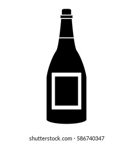 bottle wine alcohol drink pictogram