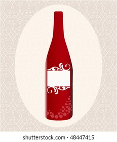 Bottle of wine Blank 
lable