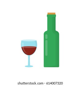 Bottle of wine with cork
