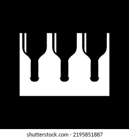 Bottle of Wine and Corkscrew Hand drawn Vector Logo Concept for Wine Shop