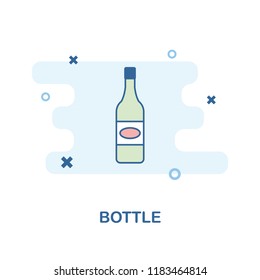 Bottle Of Wine creative icon in color. Simple element illustration. Bottle Of Wine concept symbol design from Bar and Restaurant collection. Perfect for web design, apps, software, print.