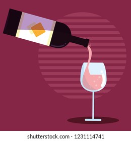 bottle of wine with cup