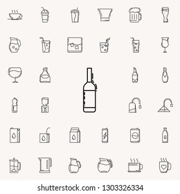 a bottle of wine dusk icon. Drinks & Beverages icons universal set for web and mobile