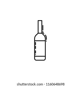 a bottle of wine dusk icon. Element of drinks and beverages icon for mobile concept and web apps. Thin line a bottle of wine icon can be used for web and mobile