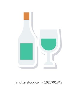 bottle wine glass