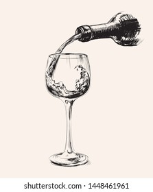  with a bottle of wine and Glass of wine