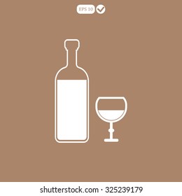 bottle of wine and a glass