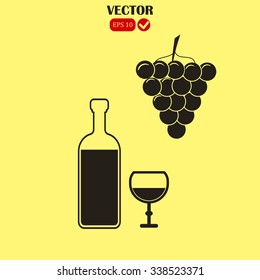 bottle of wine and a glass