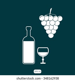bottle of wine and a glass