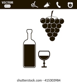 bottle of wine and a glass