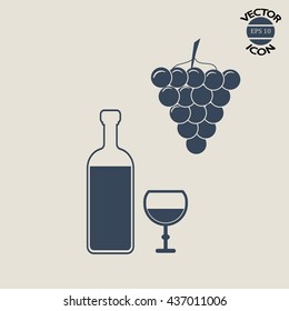 bottle of wine and a glass