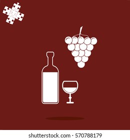 bottle of wine and a glass