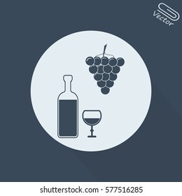 bottle of wine and a glass